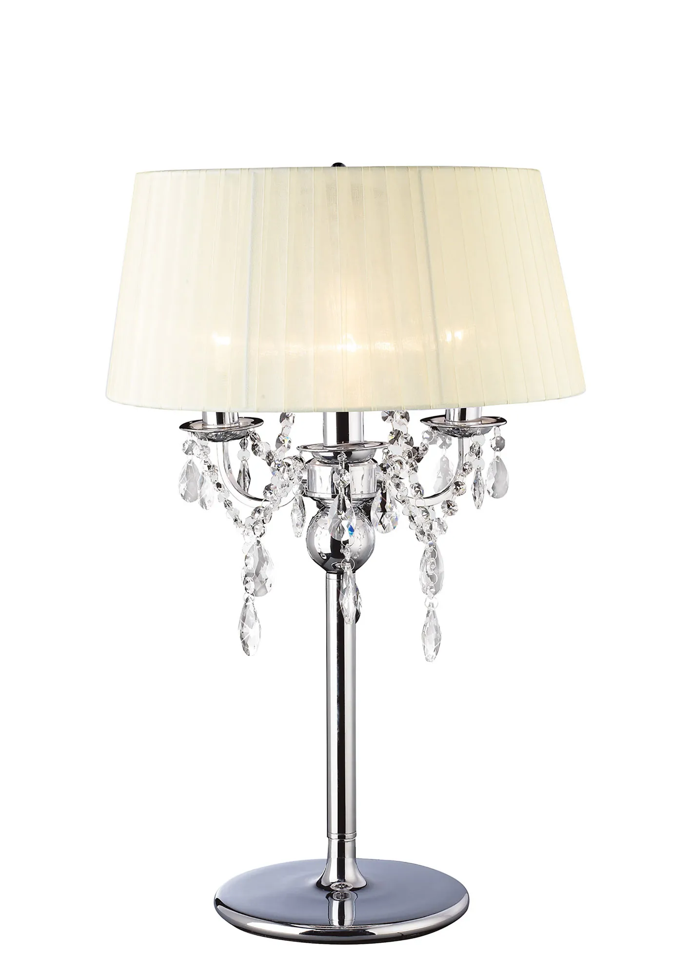 IL30062/CR  Olivia Crystal 61cm 3 Light Table Lamp